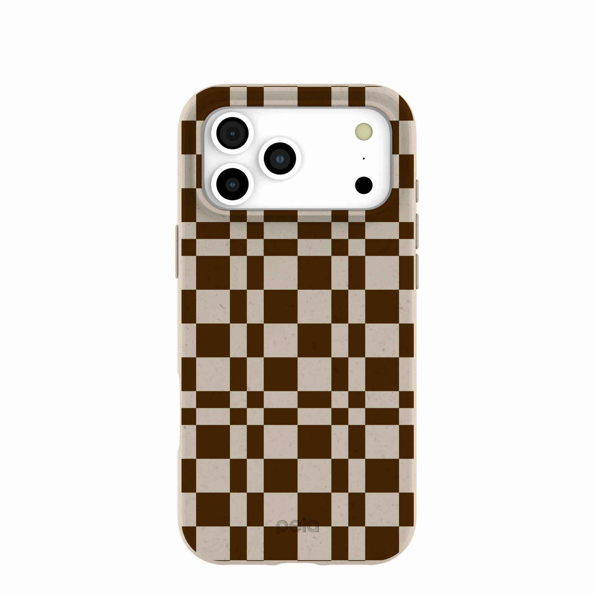 London Fog Chestnut Checkers iPhone 17 Pro Max Case Polished Texture