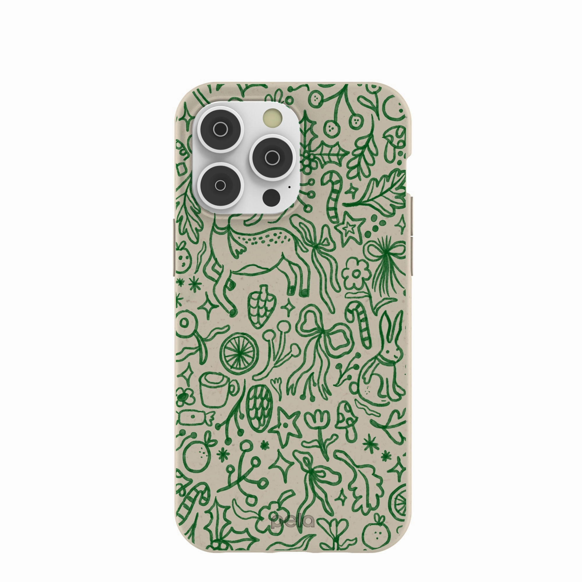 Durable Shape Protective Material London Fog Cozy Woodland iPhone 14 Pro Max Case