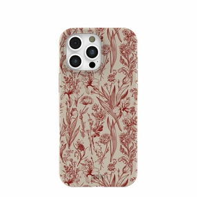 Comfort Texture Layer Sport Inspired London Fog Crimson Bouquet iPhone 16 Pro Max Case