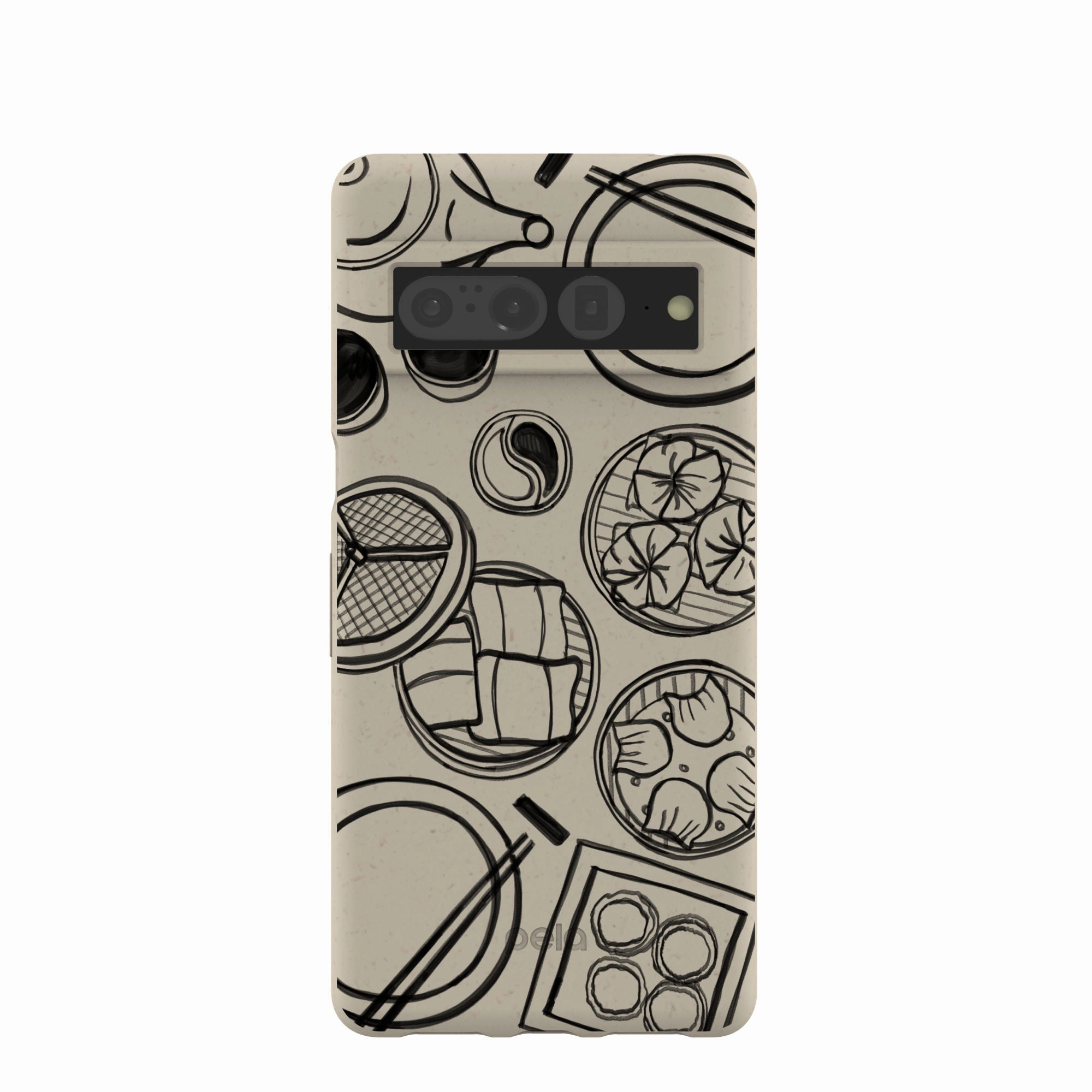 London Fog Dimsum Doodles Google Pixel 7 Pro Case Flexible Edge Enhanced Comfort