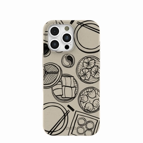 London Fog Dimsum Doodles iPhone 16 Pro Max Case Durable Layer Durable Surface