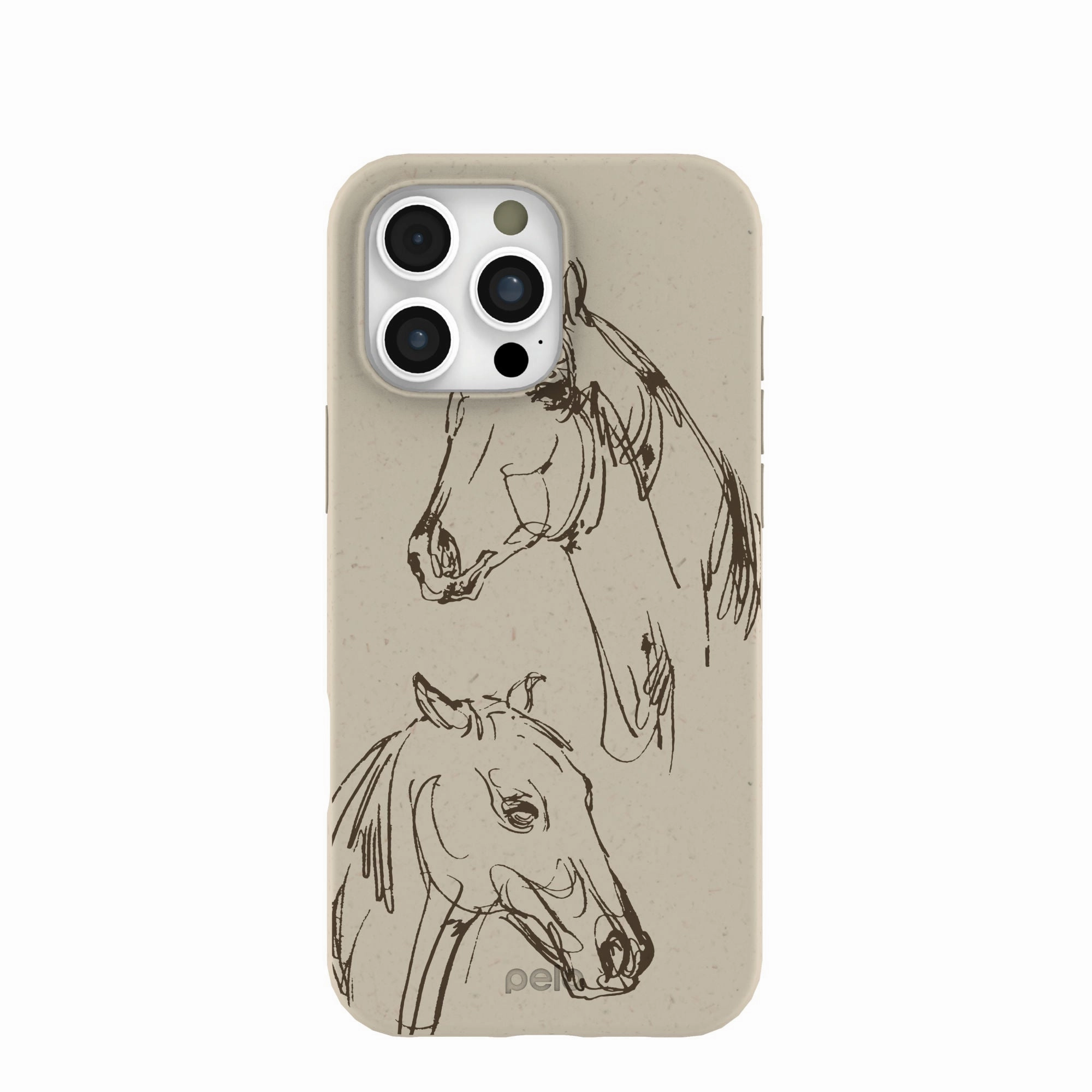 daily protection Protective Design Texture London Fog Equine iPhone 16 Pro Max Case