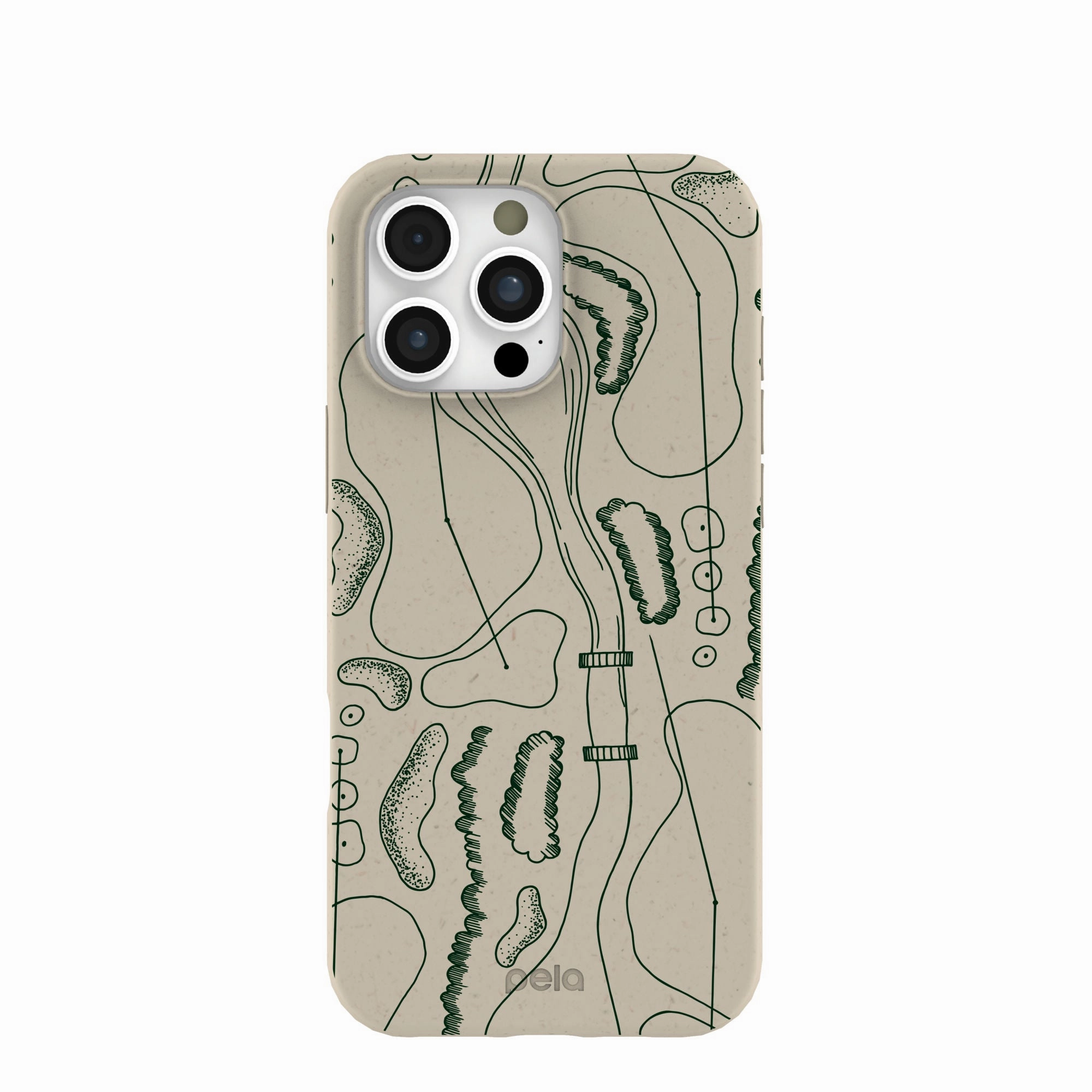 London Fog Golf Course iPhone 16 Pro Max Case Durable Frame
