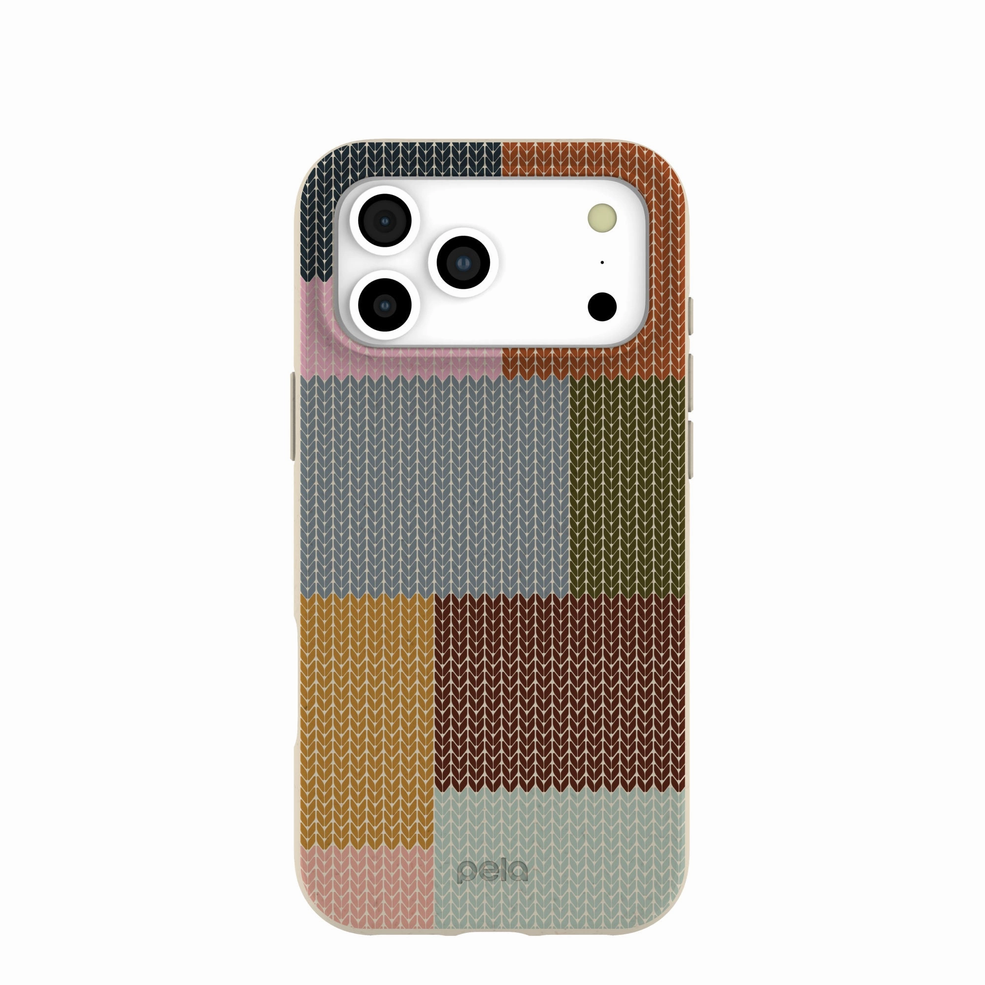 Flexible Touch London Fog Knitted Patchwork iPhone 17 Pro Max Case