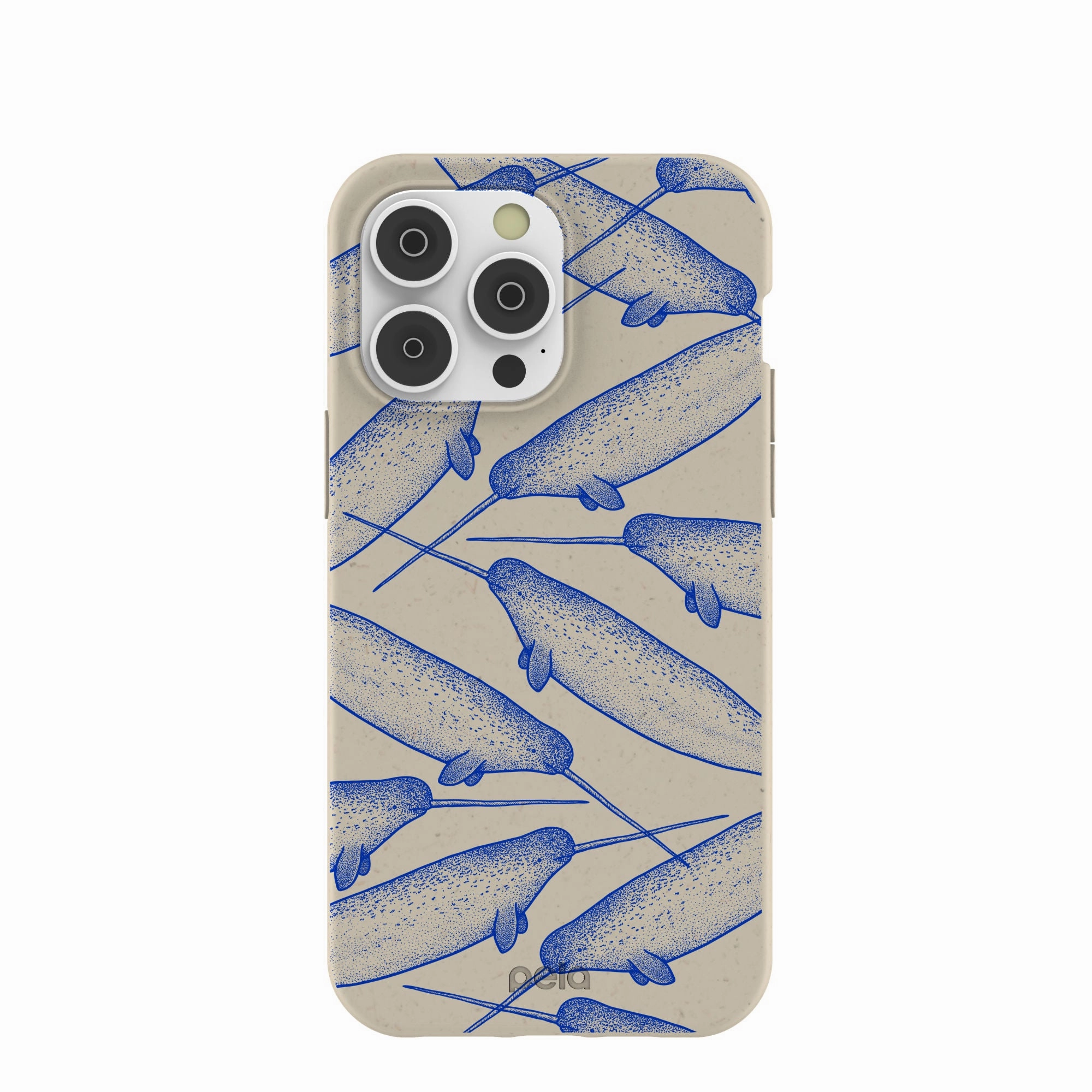 Premium Surface Finish Protective Lining London Fog Magical Narwhal iPhone 14 Pro Max Case