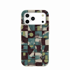 Raised Bezels Premium Quality London Fog Mosaic Puzzle iPhone 17 Pro Max Case