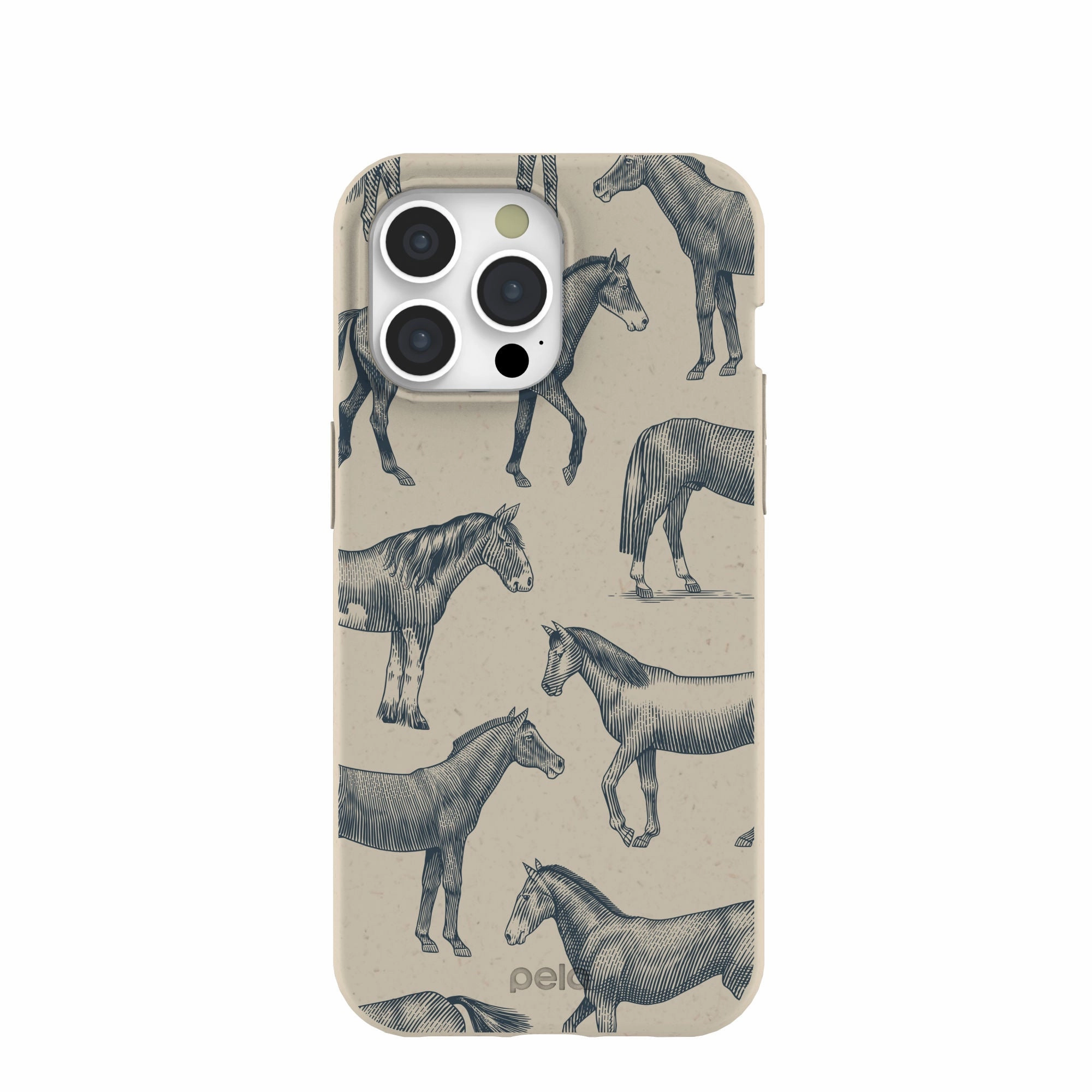 London Fog Vintage Gallop iPhone 15 Pro Max Case Non Slip Surface Minimal Grip