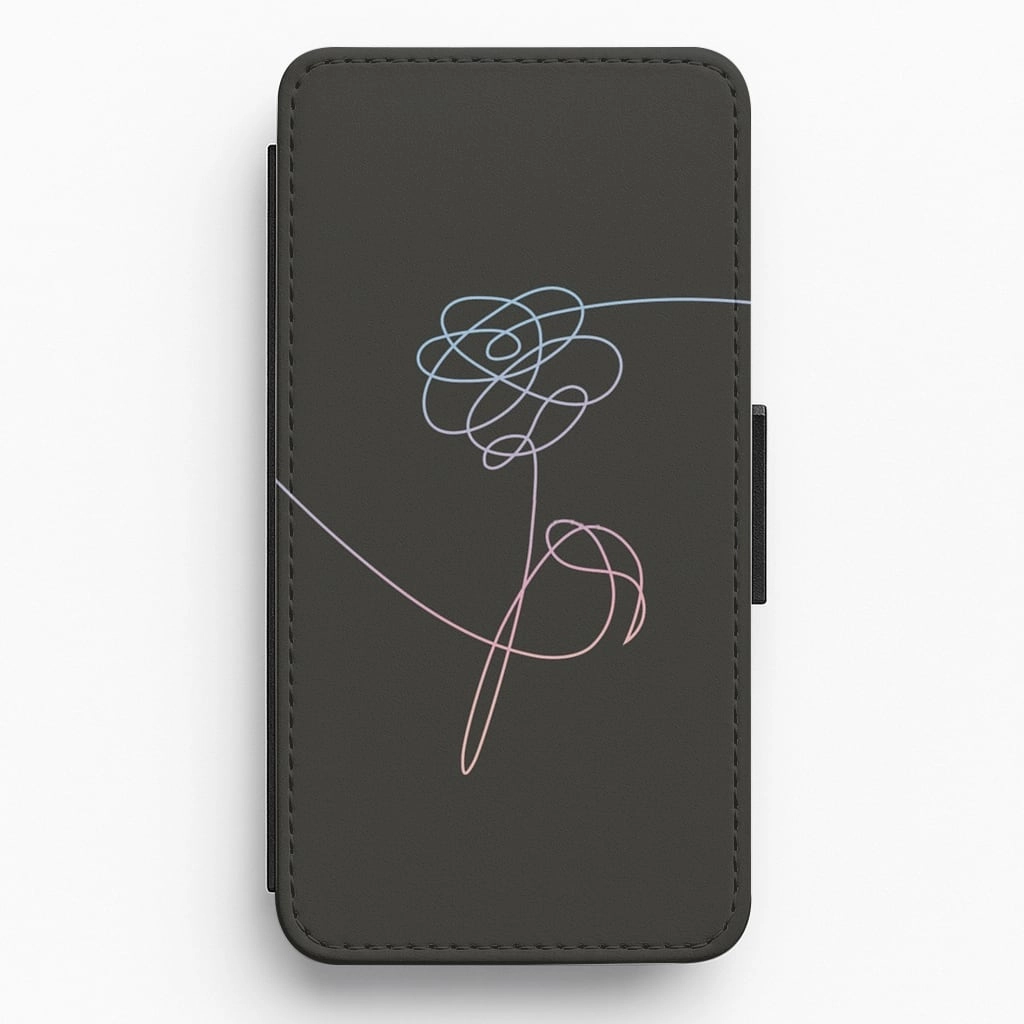 Durable Build Travel Essential Love Yourself Flower - K Pop Flip Wallet Phone Case