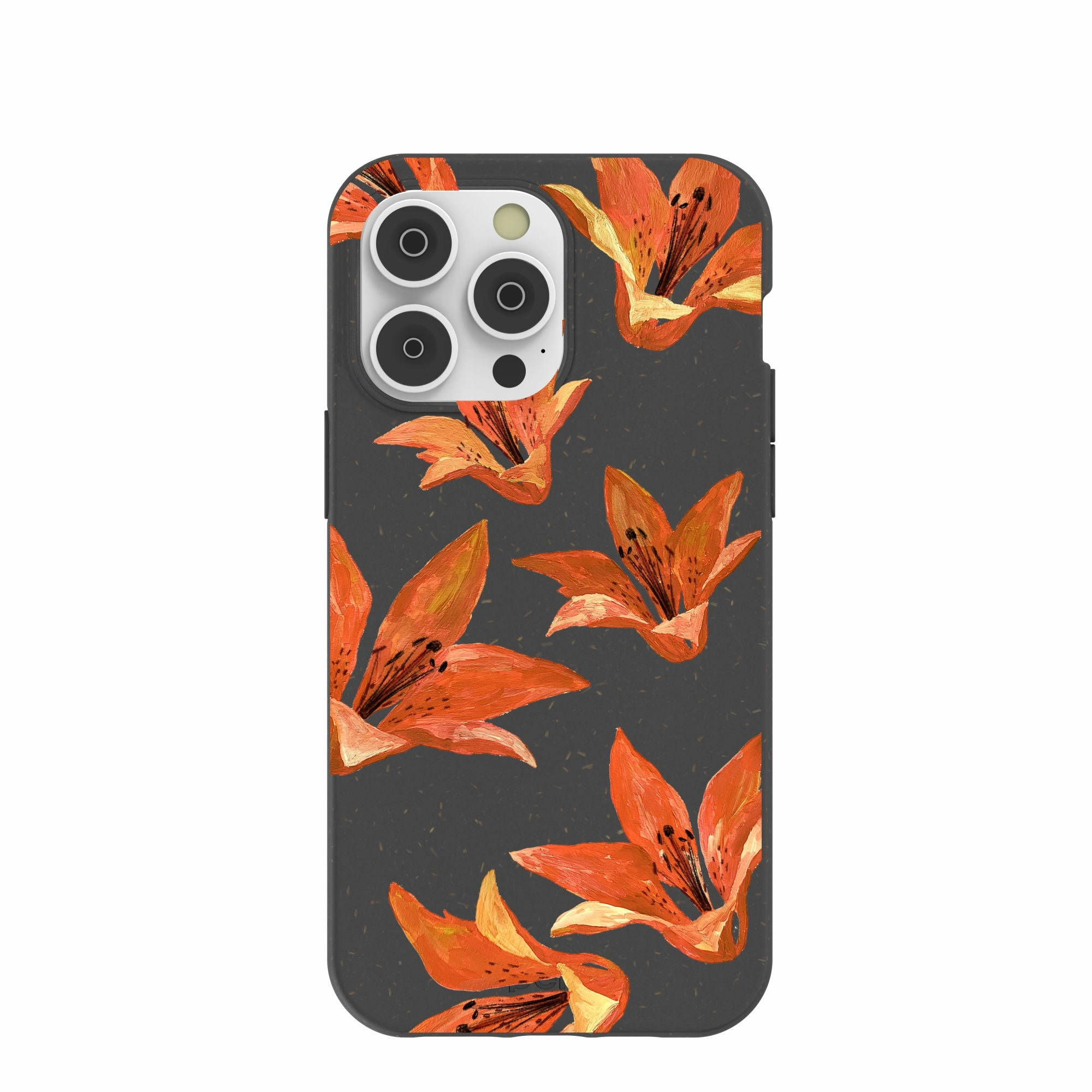 Black Tiger Lily iPhone 14 Pro Max Case Soft Touch