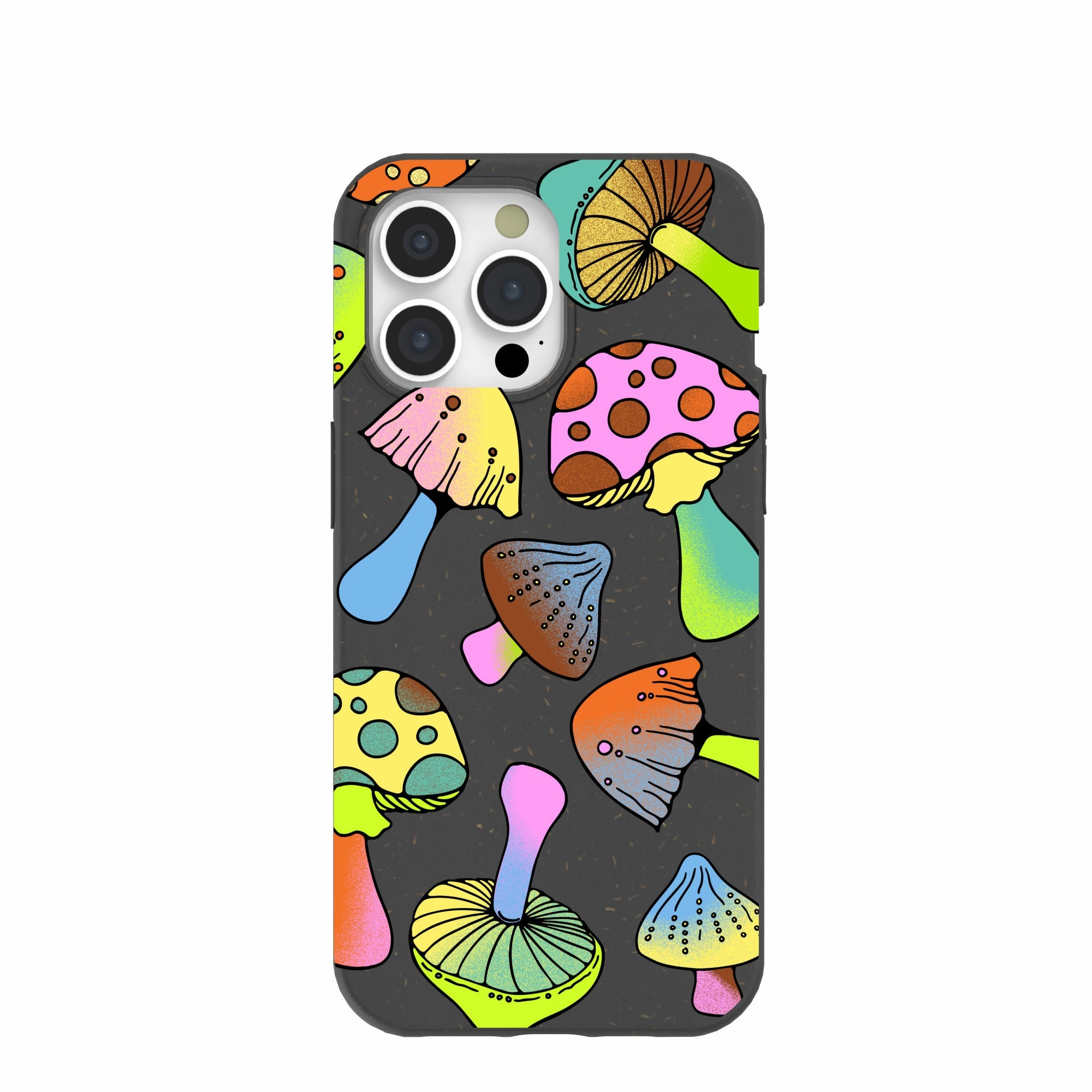 Youth Style Black Mushroom Party iPhone 15 Pro Max Case