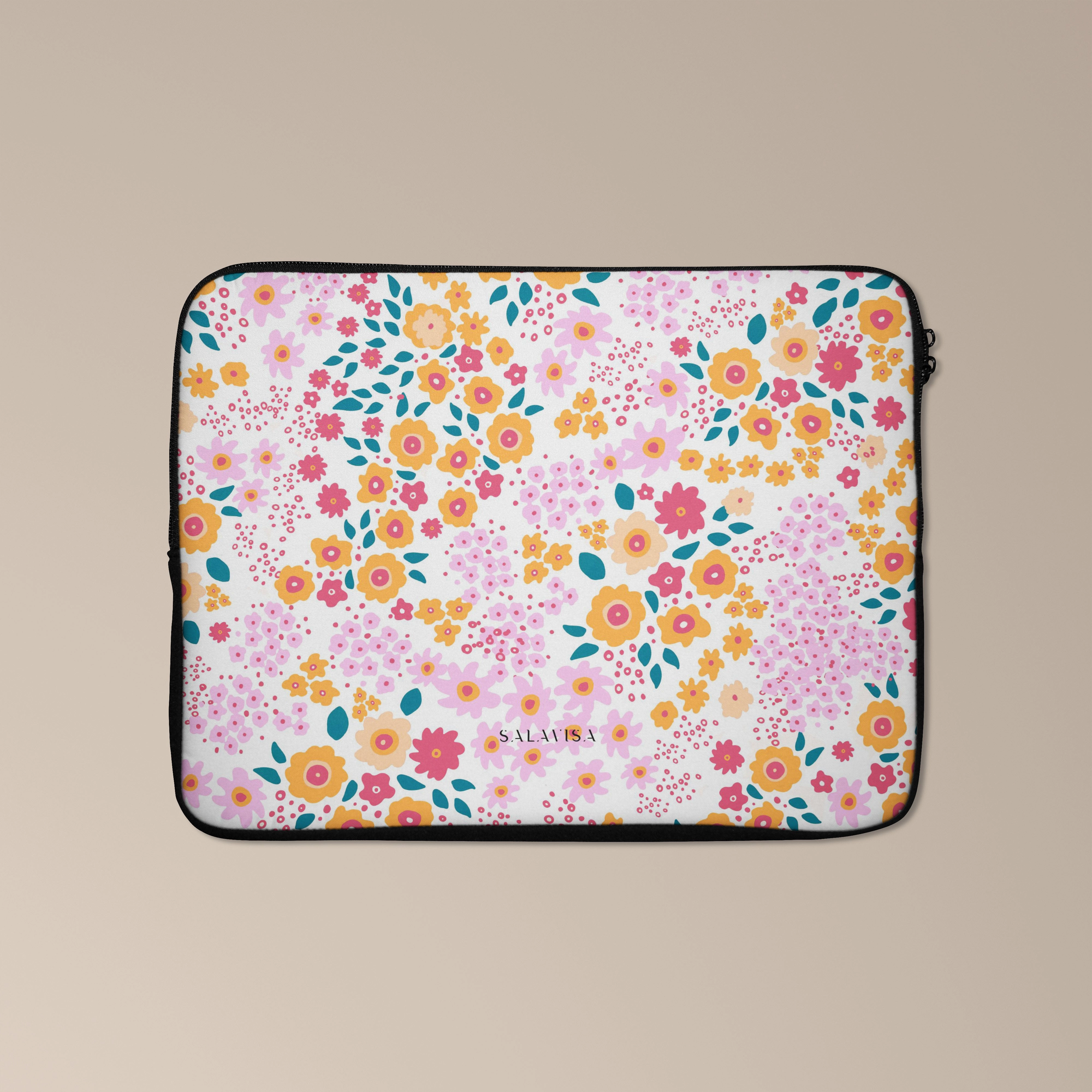 Spring Ditsy Laptop Sleeve Premium Build Layer Drop Protection