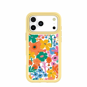 Stylish Layer Texture Clear Bright Spring iPhone 17 Pro Max Case With Sunbeam Ridge (MagSafe included)