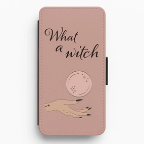 Modern Design What A Witch - Halloween Flip / Wallet Phone Case