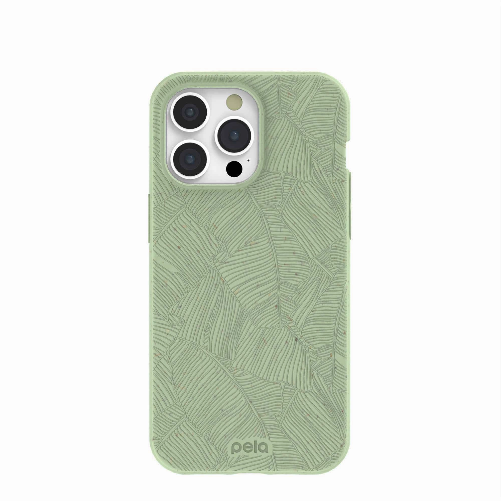Sleek Grip Sage Green Lushy Leaves iPhone 15 Pro Max Case