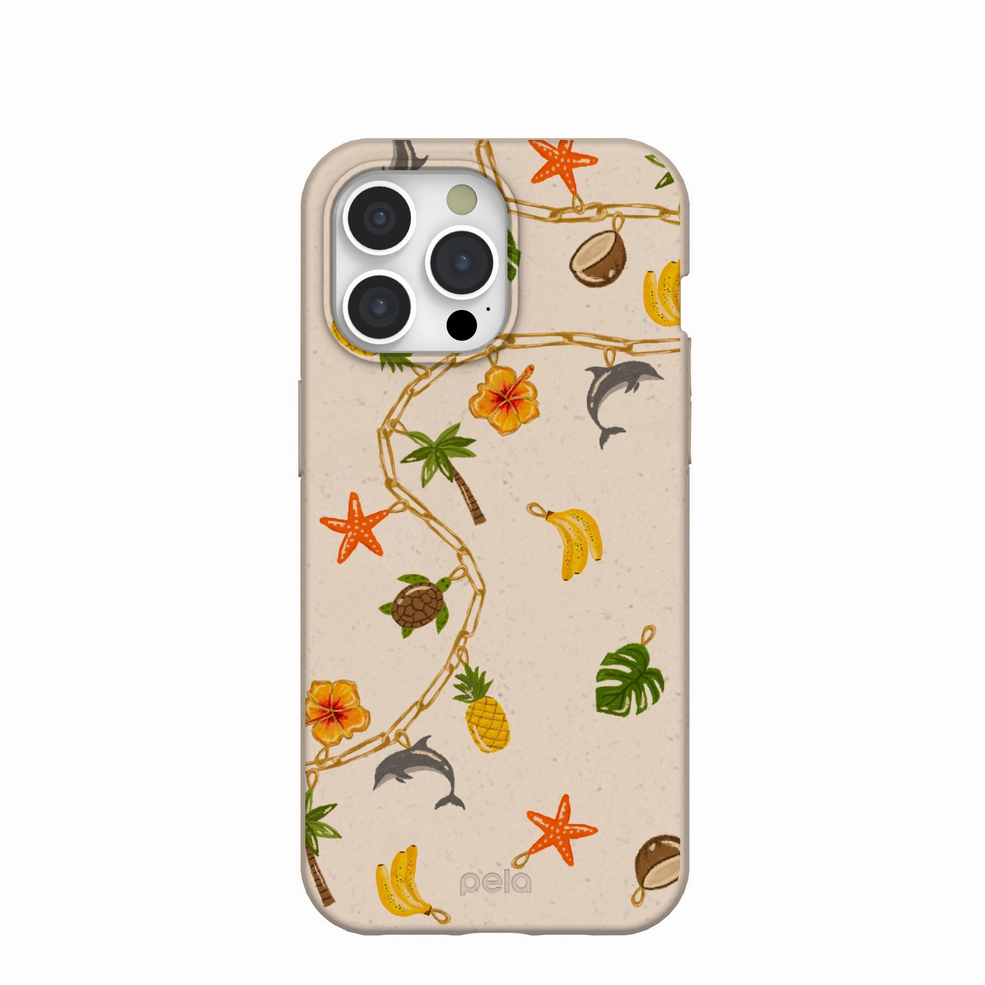 Smooth Design Seashell Island Charms iPhone 15 Pro Max Case