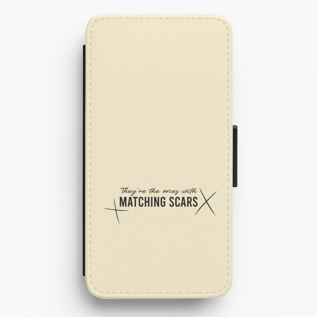 Reusable Material Fashion Statement Matching Scars Flip / Wallet Phone Case