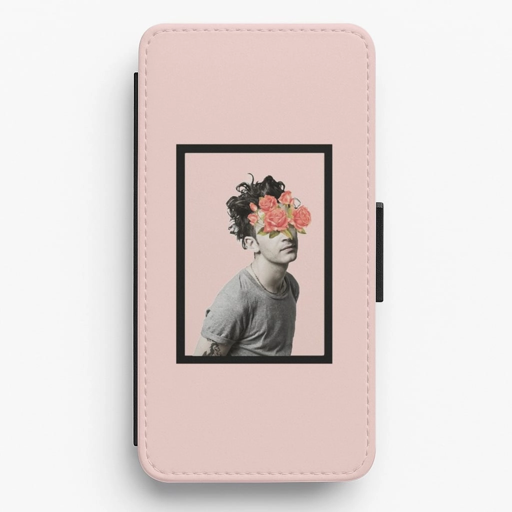 Matt - 1975 Flower Cencored Flip / Wallet Phone Case Rugged Look Strong Surface