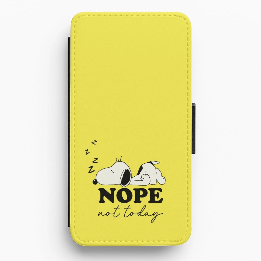 Grip Texture Nope, Not Today Flip / Wallet Phone Case