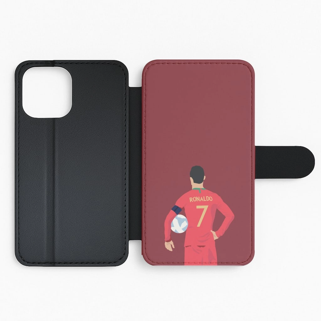 Vivid Design Texture Rugged Design Ronaldo - Football Flip / Wallet Phone Case
