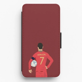 Anti scratch Soft Grip Layer Ronaldo - Football Flip / Wallet Phone Case