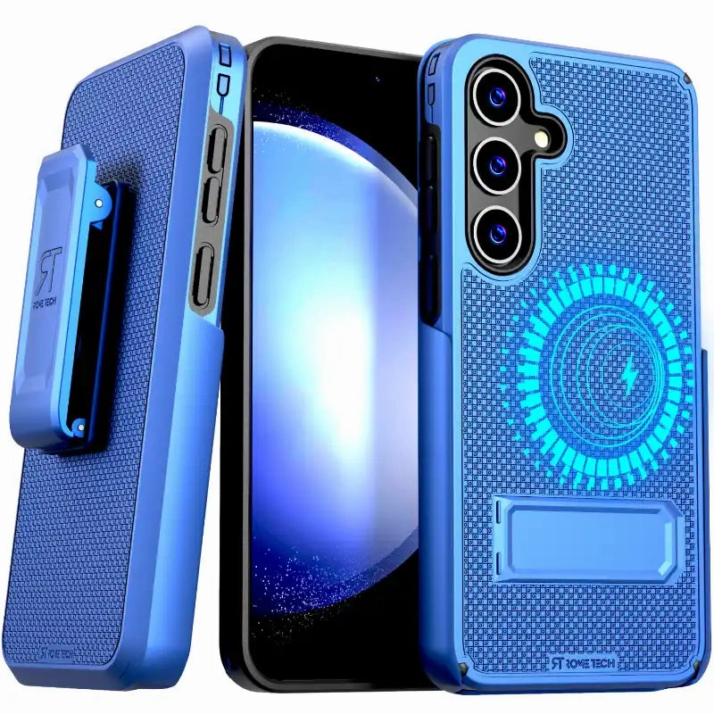 Soft Detail Layer Creative Design Samsung Galaxy S24 Magsafe Holster Phone Case With Belt Clip