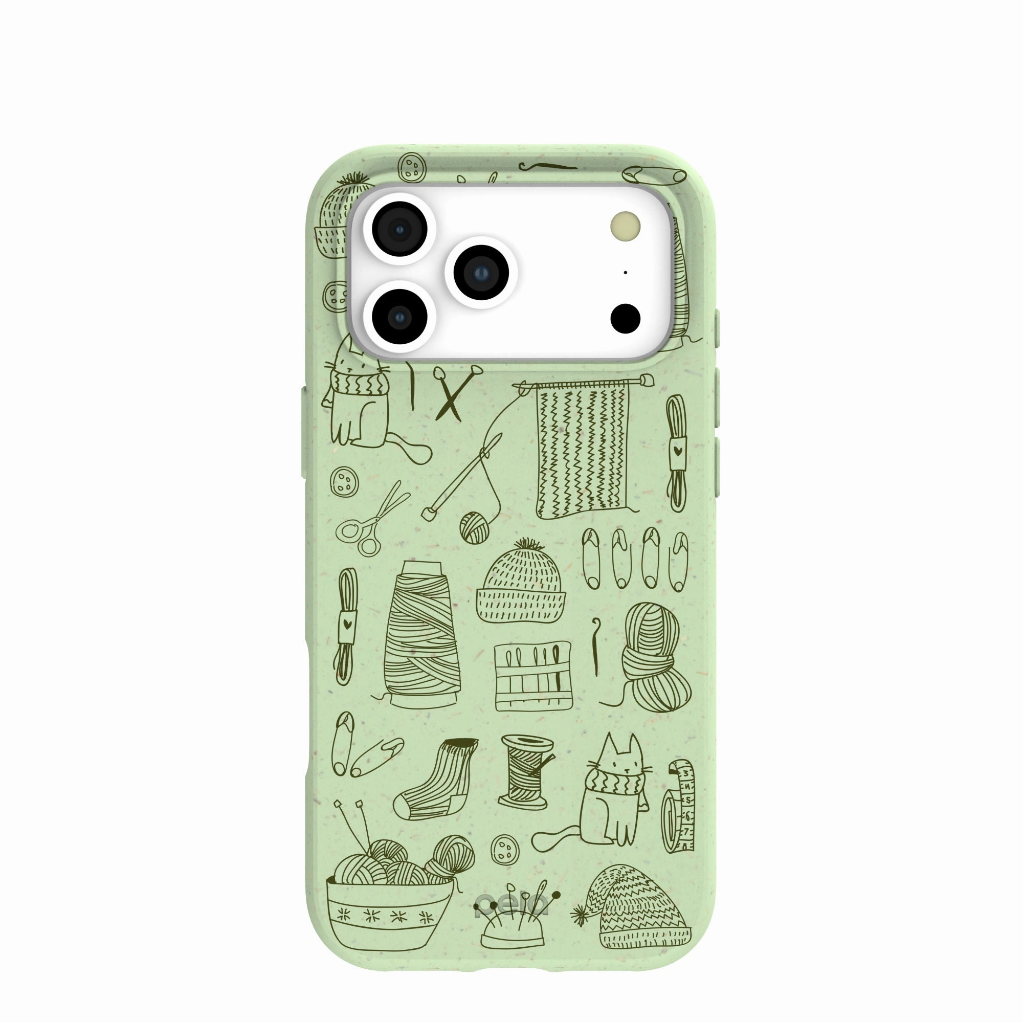 Sage Green Knit Nook iPhone 17 Pro Max Case Flexible Shell