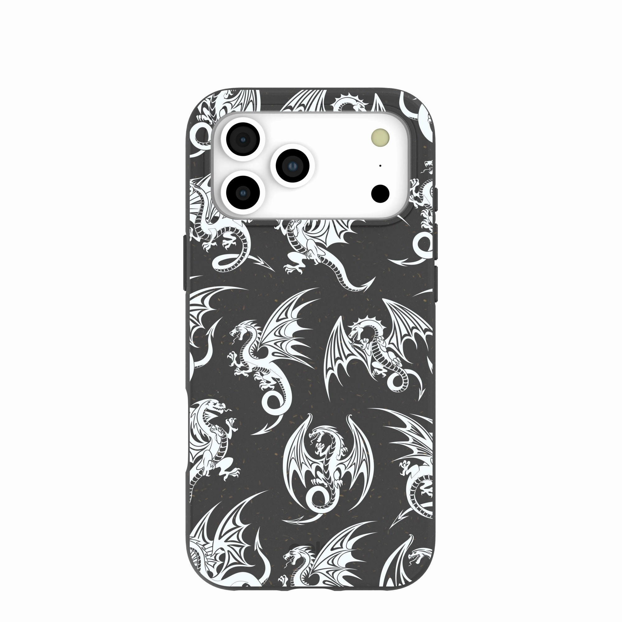 Glossy Texture Premium Quality Black Mythical Dragons iPhone 17 Pro Max Case