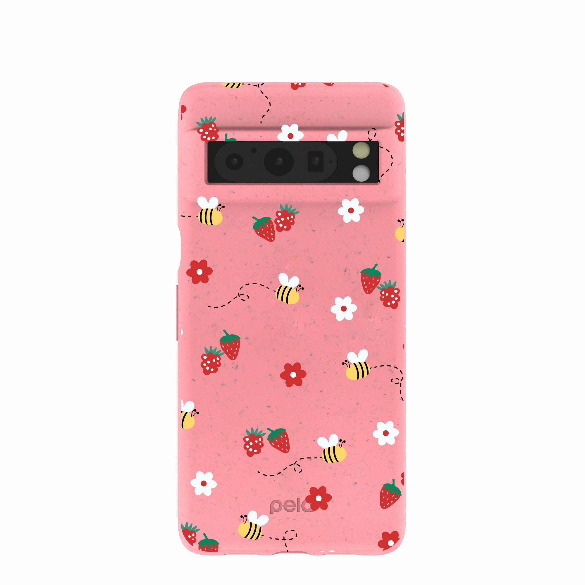 Bubblegum Pink Bees n Berries Google Pixel 8 Pro Case Anti Shock