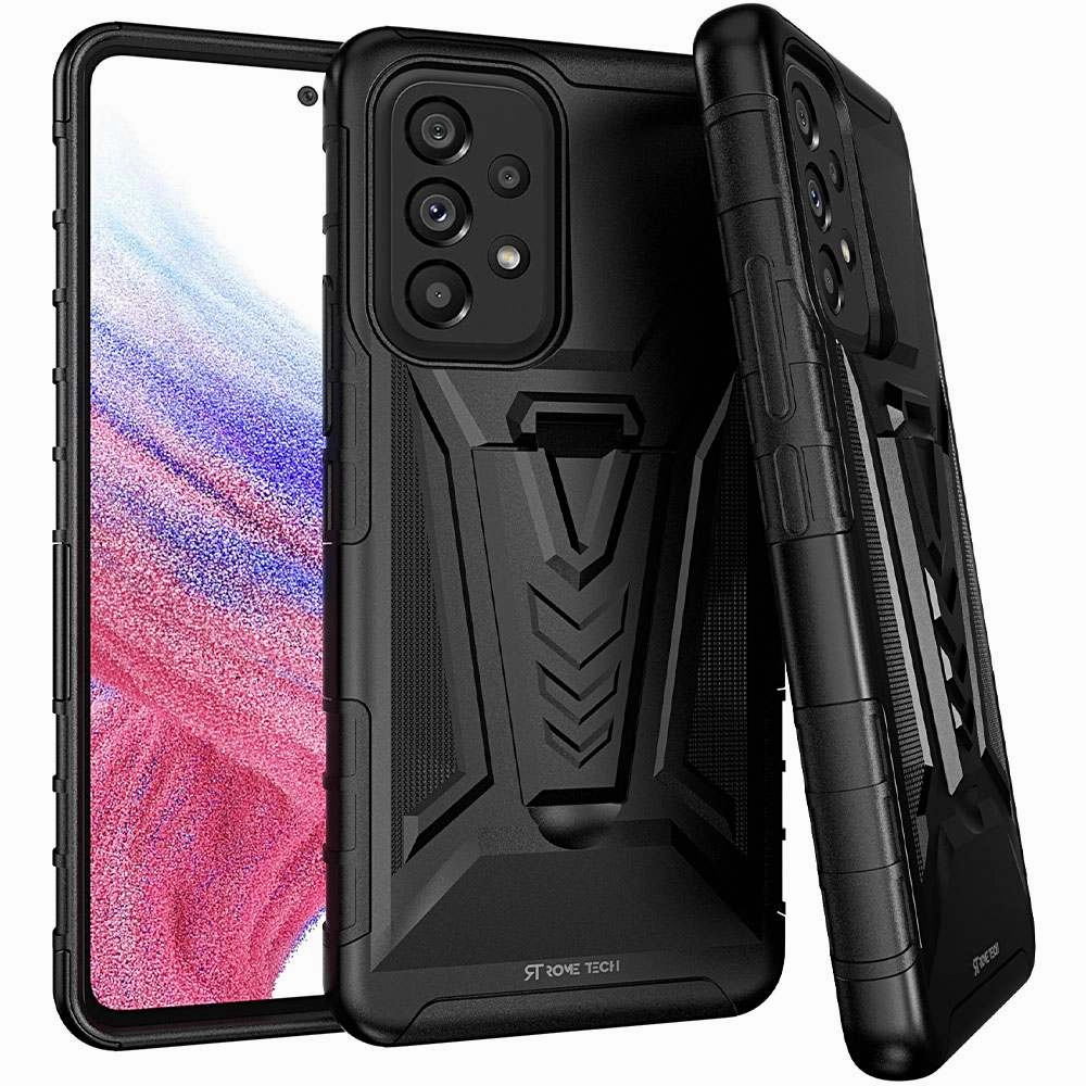 Subtle design Premium Shield Samsung Galaxy A53 5G Dual-Layer Holster Case with Kickstand