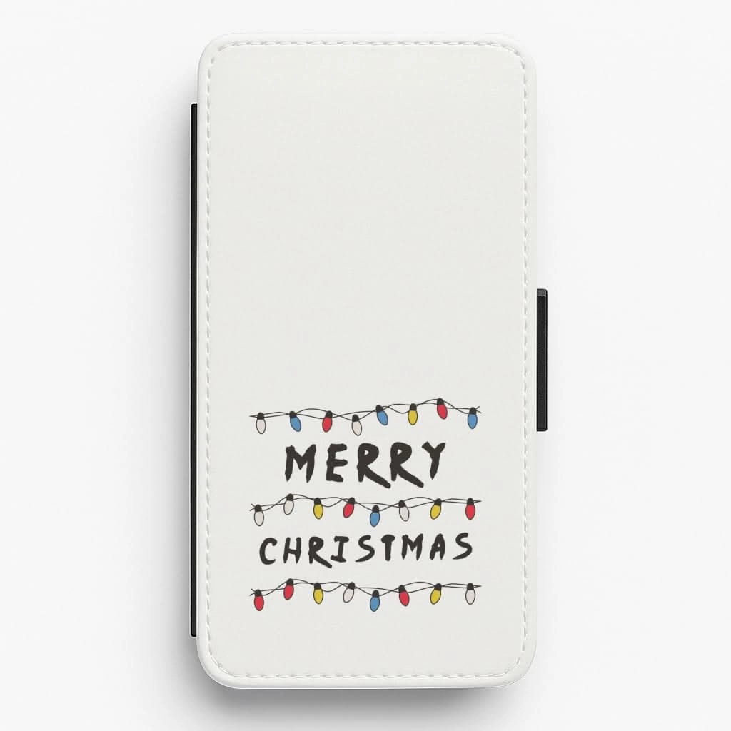 Merry Christmas String Lights Flip / Wallet Phone Case Ergonomic form Modern Design