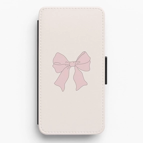 Bow - Clean Girl Aesthetic Flip / Wallet Phone Case Comfort Fit