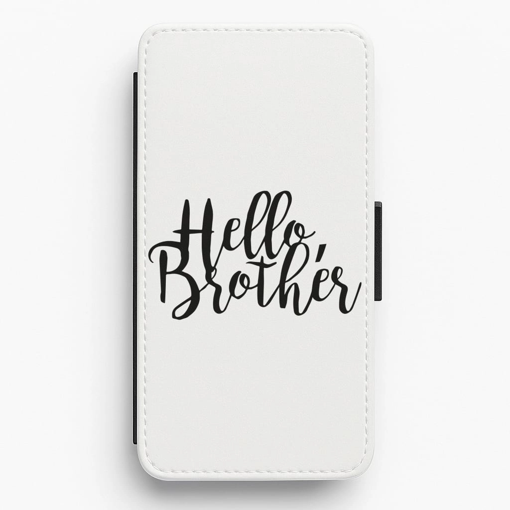 Matte Texture Design Protective Touch Hello Brother - VD Flip / Wallet Phone Case