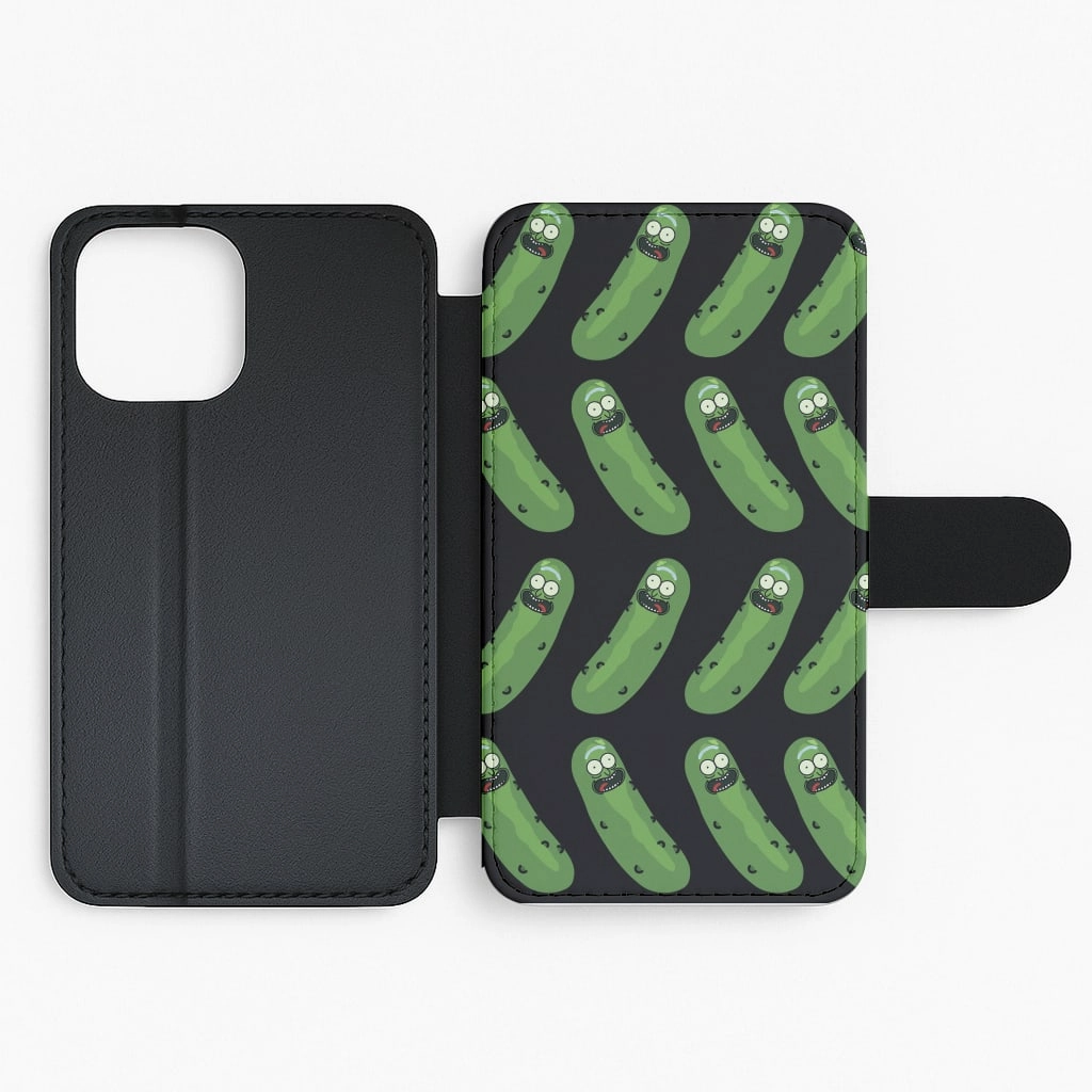 Pickle Rick Pattern - RAM Flip / Wallet Phone Case Modern Edge