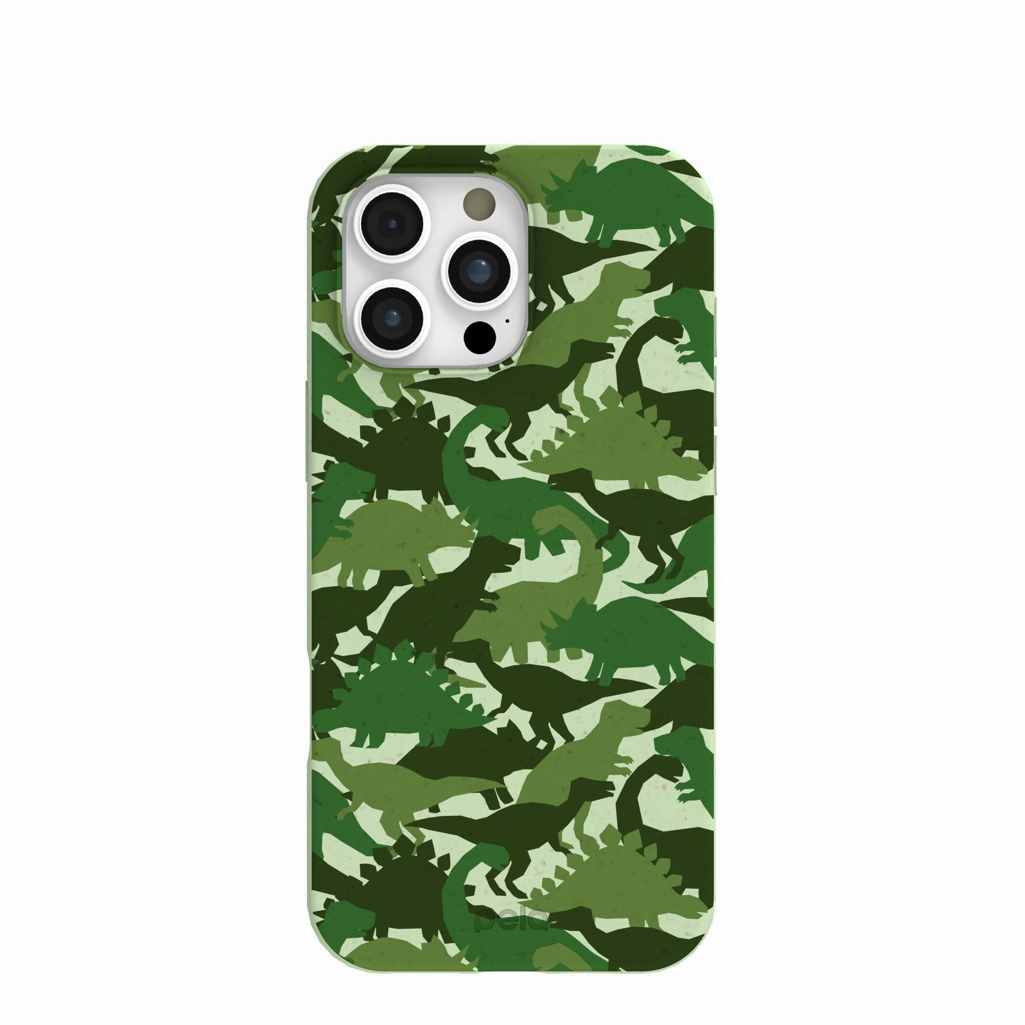 Sage Green Dino Camo iPhone 16 Pro Max Case Comfort Feel