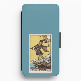 Portable Shield Luxury Appeal The Fool Tarot Card Flip / Wallet Phone Case