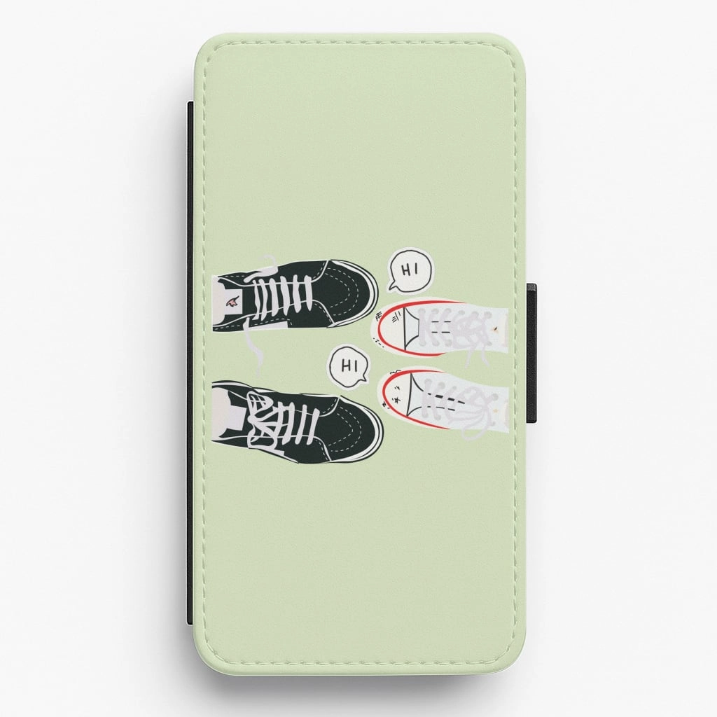 Modern Grip Texture Smooth Craftsmanship Hi - Heart TV Flip / Wallet Phone Case