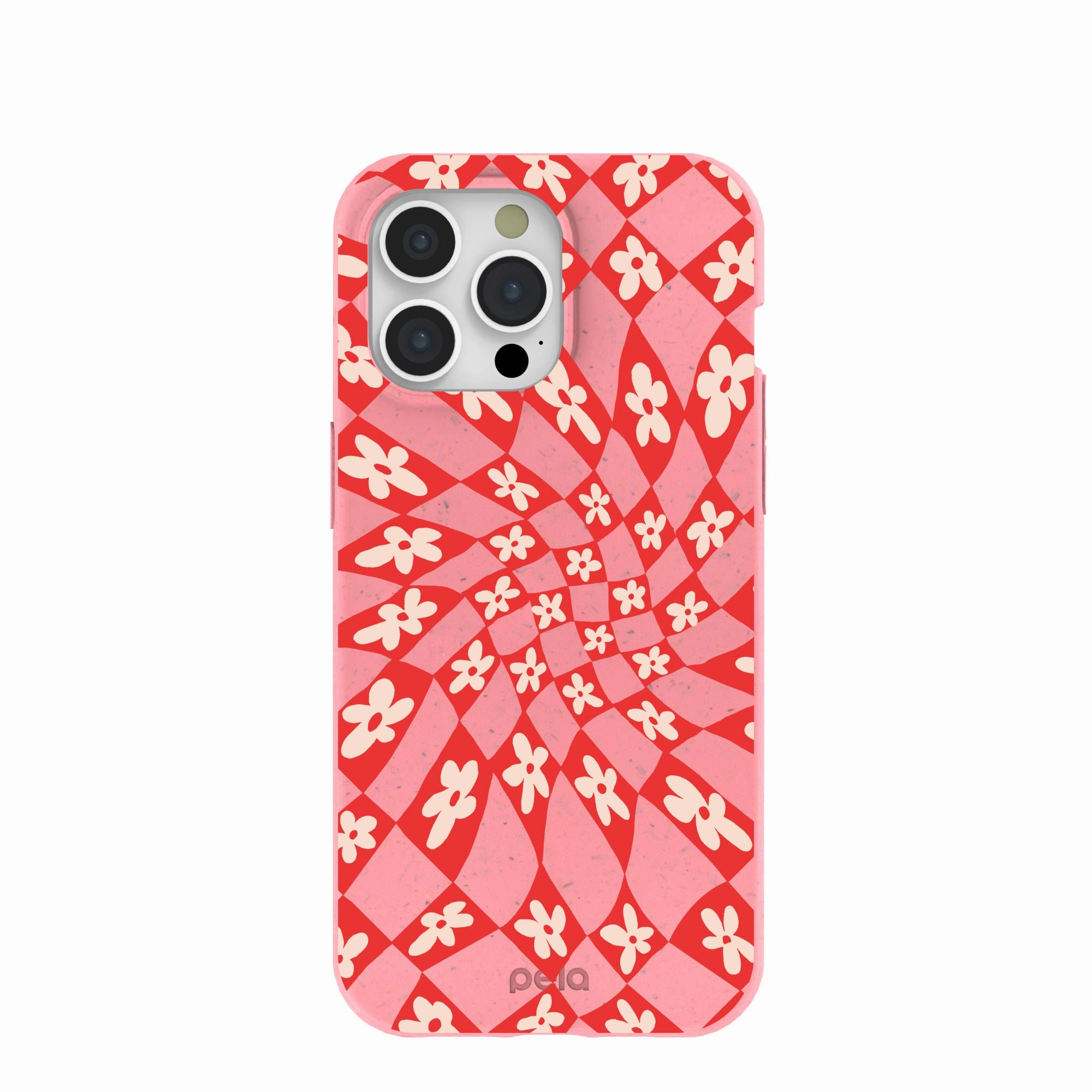 Bubblegum Pink Funky Fleurs iPhone 15 Pro Max Case Soft Edge Vibrant Colors