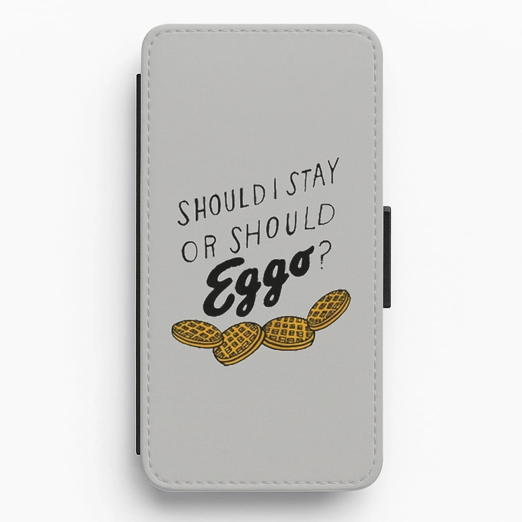 Should I Stay Or Should I Eggo Flip / Wallet Phone Case Anti Shock Layer