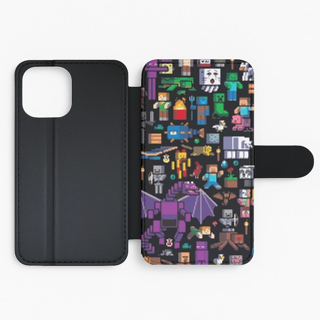 Soft Layered Design Mining Collage Flip / Wallet Phone Case