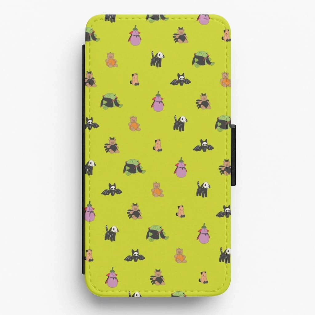 Luxury Surface Elegant Design Layer Halloween Plushies Pattern III - Halloween Flip / Wallet Phone Case