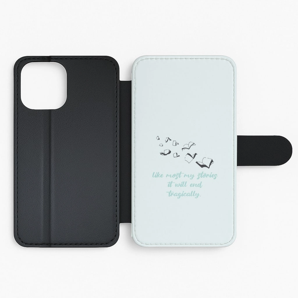 Like Most My Stories Flip / Wallet Phone Case Luxury Surface Soft Texture
