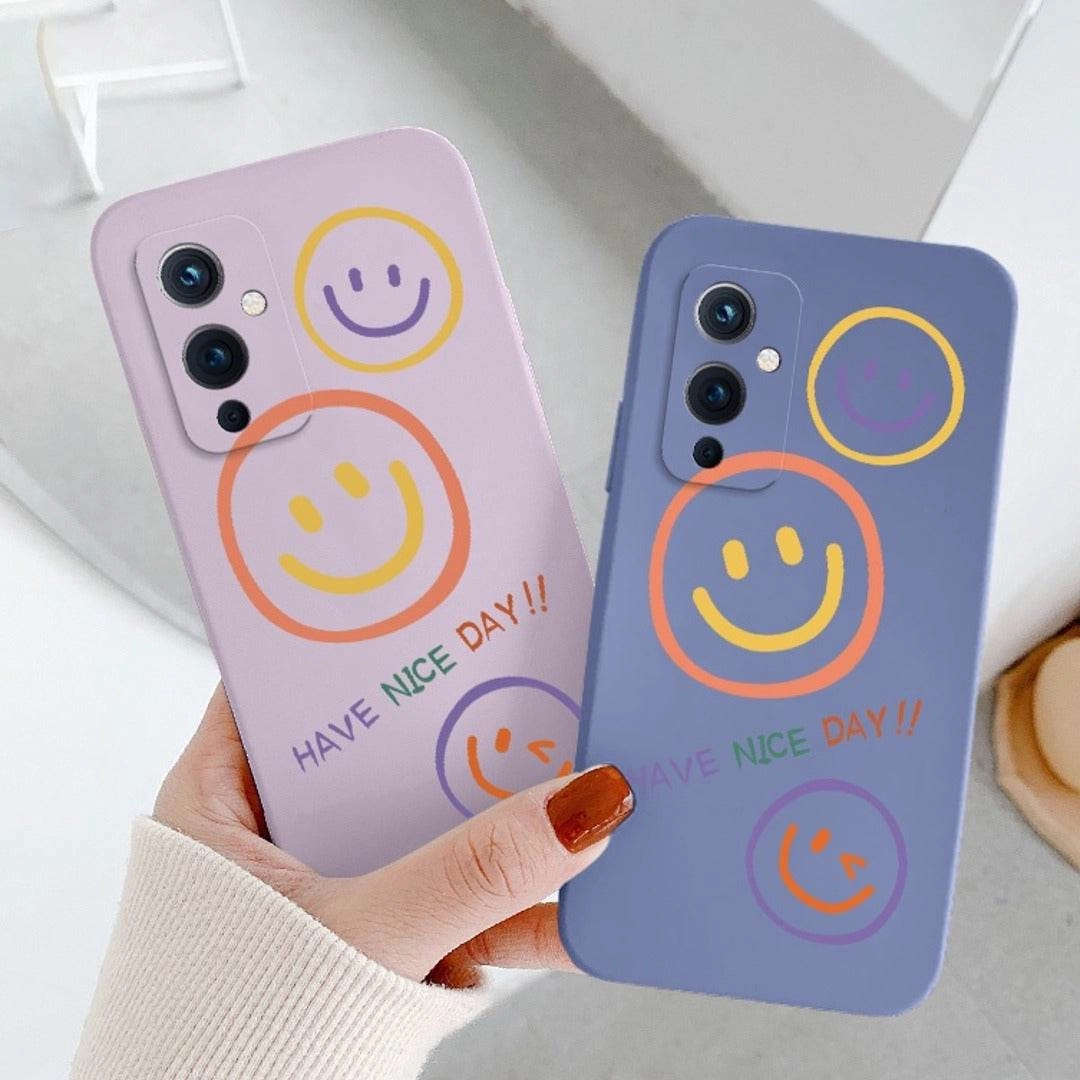 Colorful Cute Smiley Case - OnePlus Matte Surface Shock Absorber