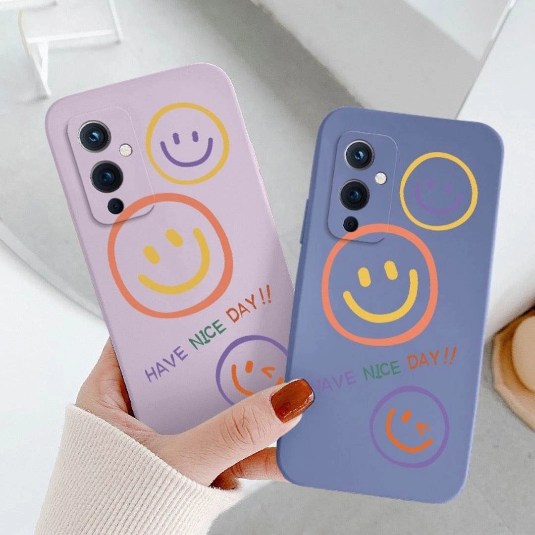 Soft Detail Layer Colorful Cute Smiley Case - OnePlus