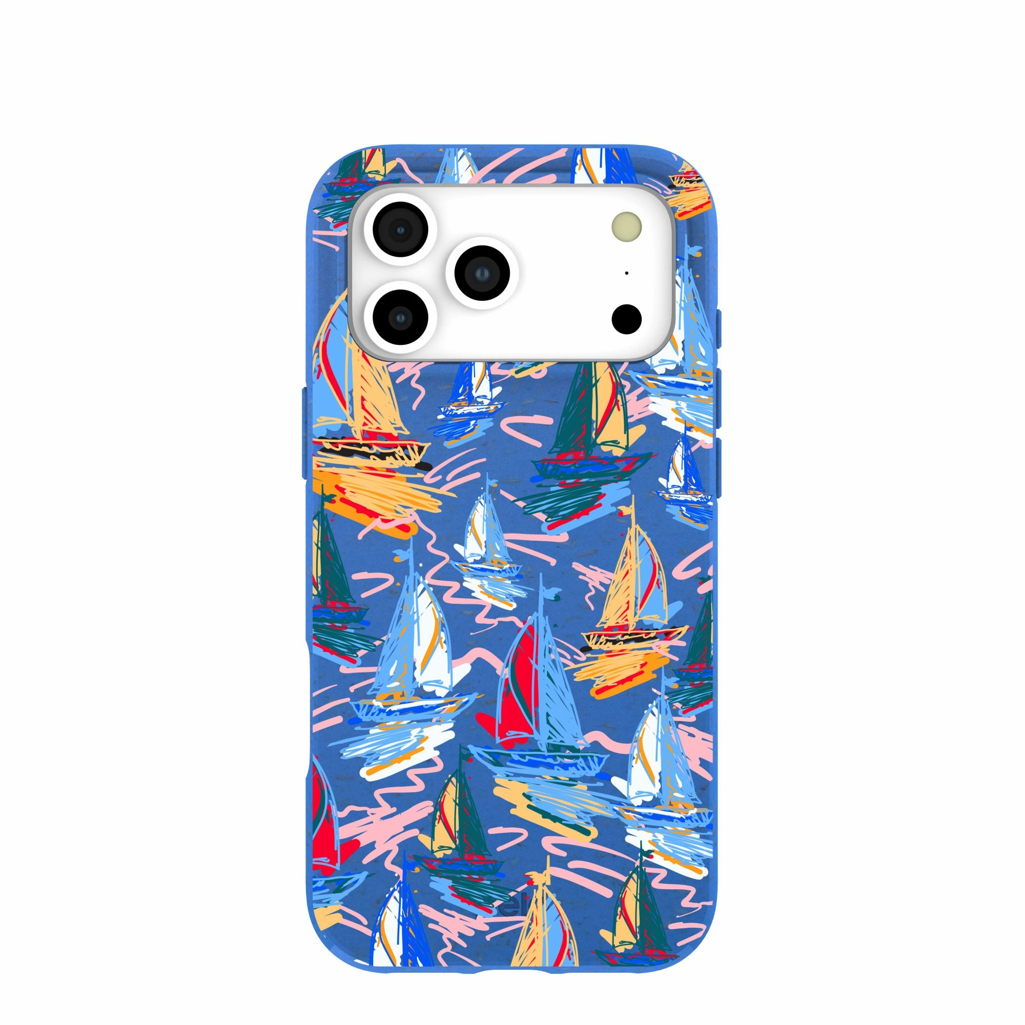 Electric Blue Dockside Dreams iPhone 17 Pro Max Case Lightweight Frame