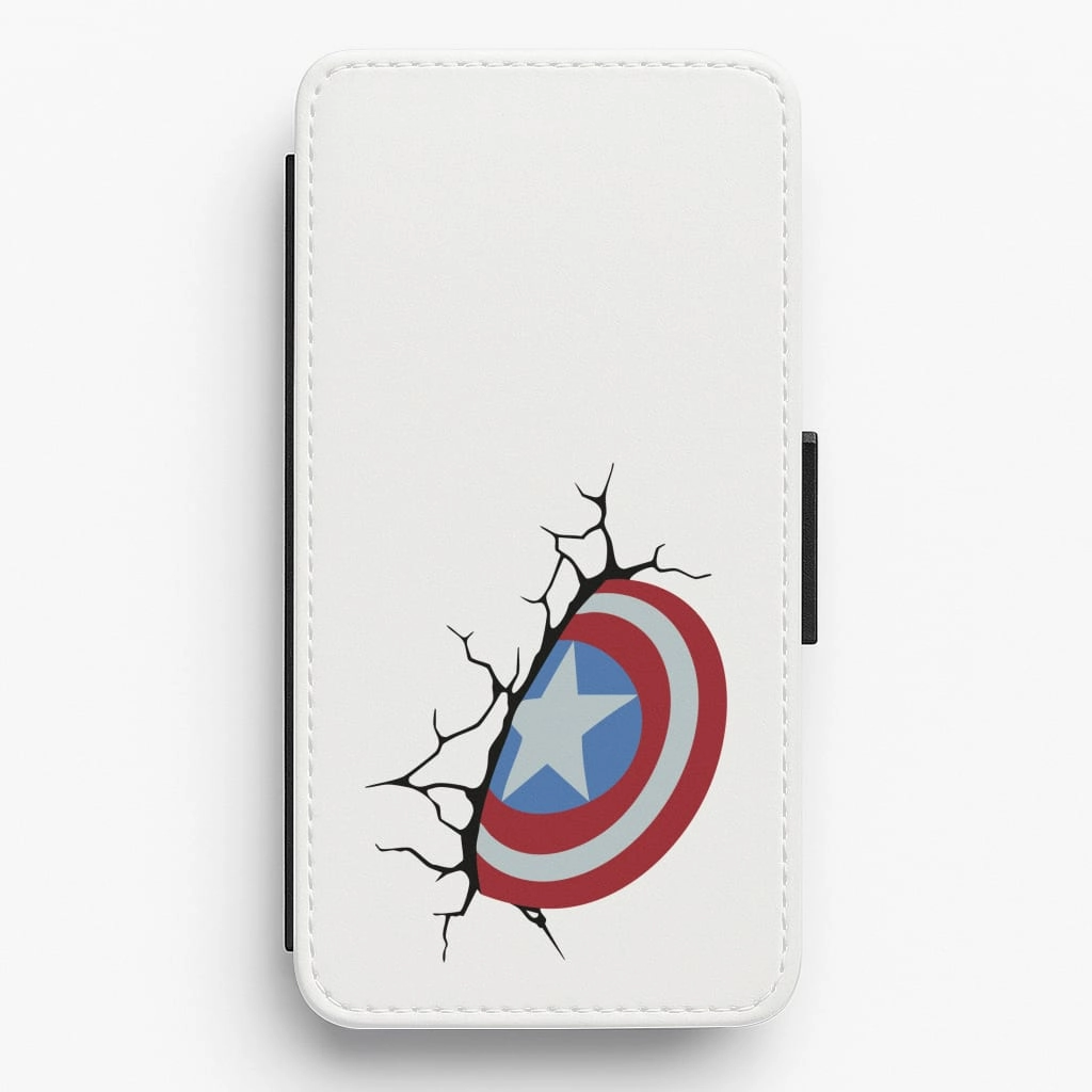Shield Break Flip / Wallet Phone Case Universal Fit Marble Texture