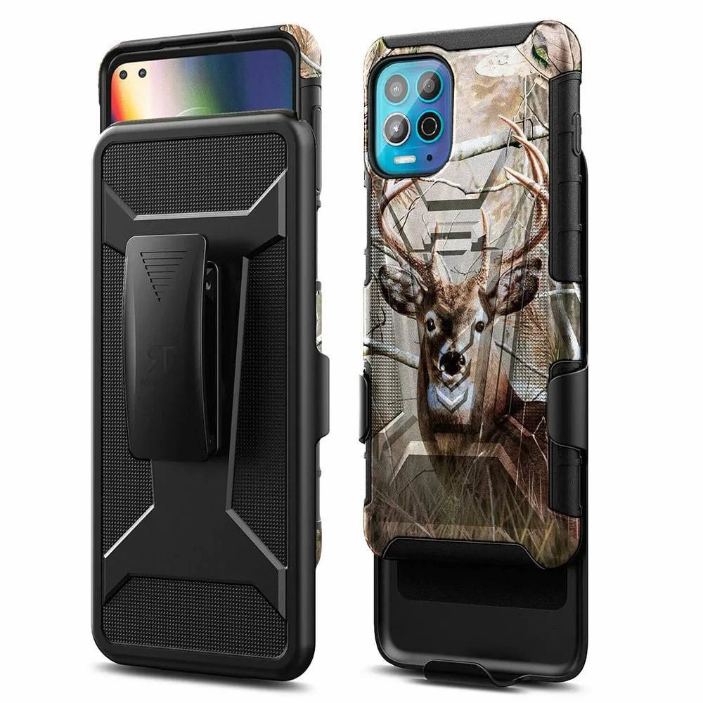 Everyday Protection Motorola Moto Edge S (2021) Dual-Layer Holster Case with Kickstand