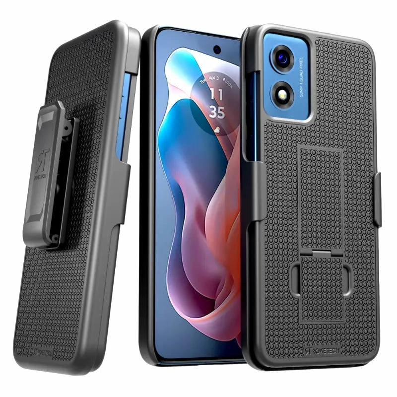 Impact Guard Motorola Moto G Play 4G (2024) Belt Clip Holster Phone Case