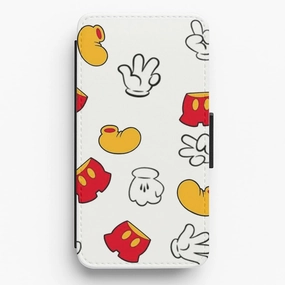 Tough Exterior Mouse Gloves, Shorts and Shoes Flip / Wallet Phone Case
