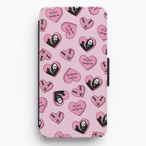 No You Hang Up Love Hearts Flip / Wallet Phone Case Protective Surface Creative Design
