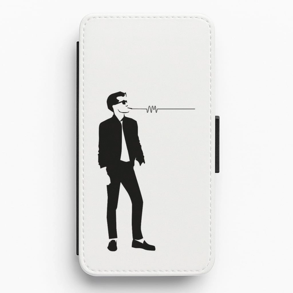 Stylish Aesthetic Anti glare A Monkeys Silhouette Flip Wallet Phone Case